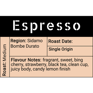 Espresso (Ethiopia Sidamo Bombe Durato) Coffee
